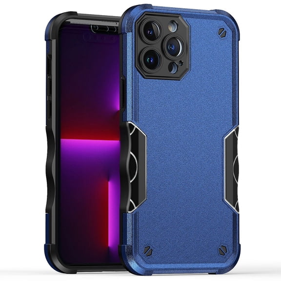 Military Grade Shockproof Hybrid Armor Case for iPhone 11 - Navy Blue