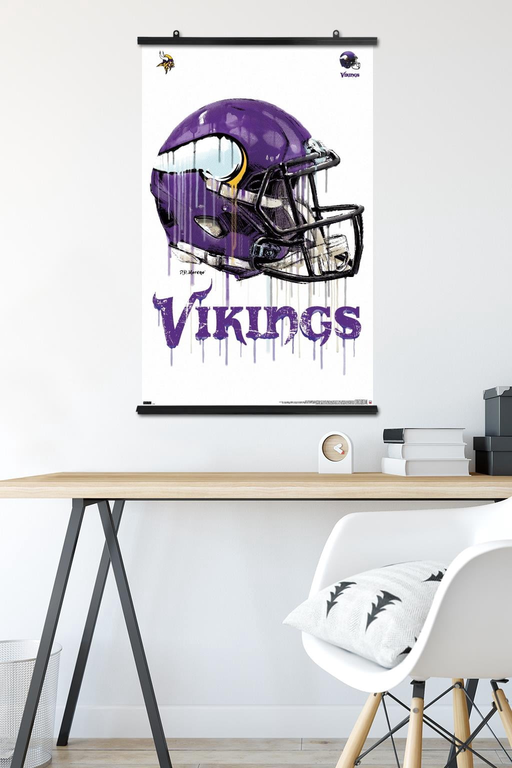 NFL Minnesota Vikings - Drip Helmet 20 Wall Poster, 22.375" x 34"