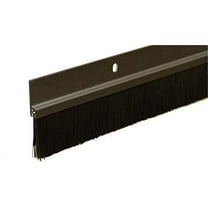 Brush Sweep Door Sweep with Black 1 1/2" Brush (3 FT, Brown)