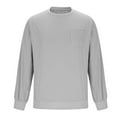 thumbnail image 5 of S-4X Plus Size Sweatshirts for Men with Pocket Big & Tall Long Sleeve Shirts Mens Casual Solid Color Pullover Crewneck Athletic Sweatshirt Tops, 5 of 5