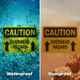 thumbnail image 5 of (2 Pack) Overhead Hazard With Arrow OSHA Caution Sign 24 Inch X 18 Inch Vinyl Label Decal Sticker Weather Resistant, UV Protected for Workplace, Business, and Construction Site, Made in, 5 of 7