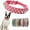 Hot Pink, variant on 1Pack Spiked Dog Collar,Mushroom Rivet Spike Puppy Collars Girls Boys Leather Studded Cat Collar Metal Buckle for XXS XS Small Medium Large Terrier Breed