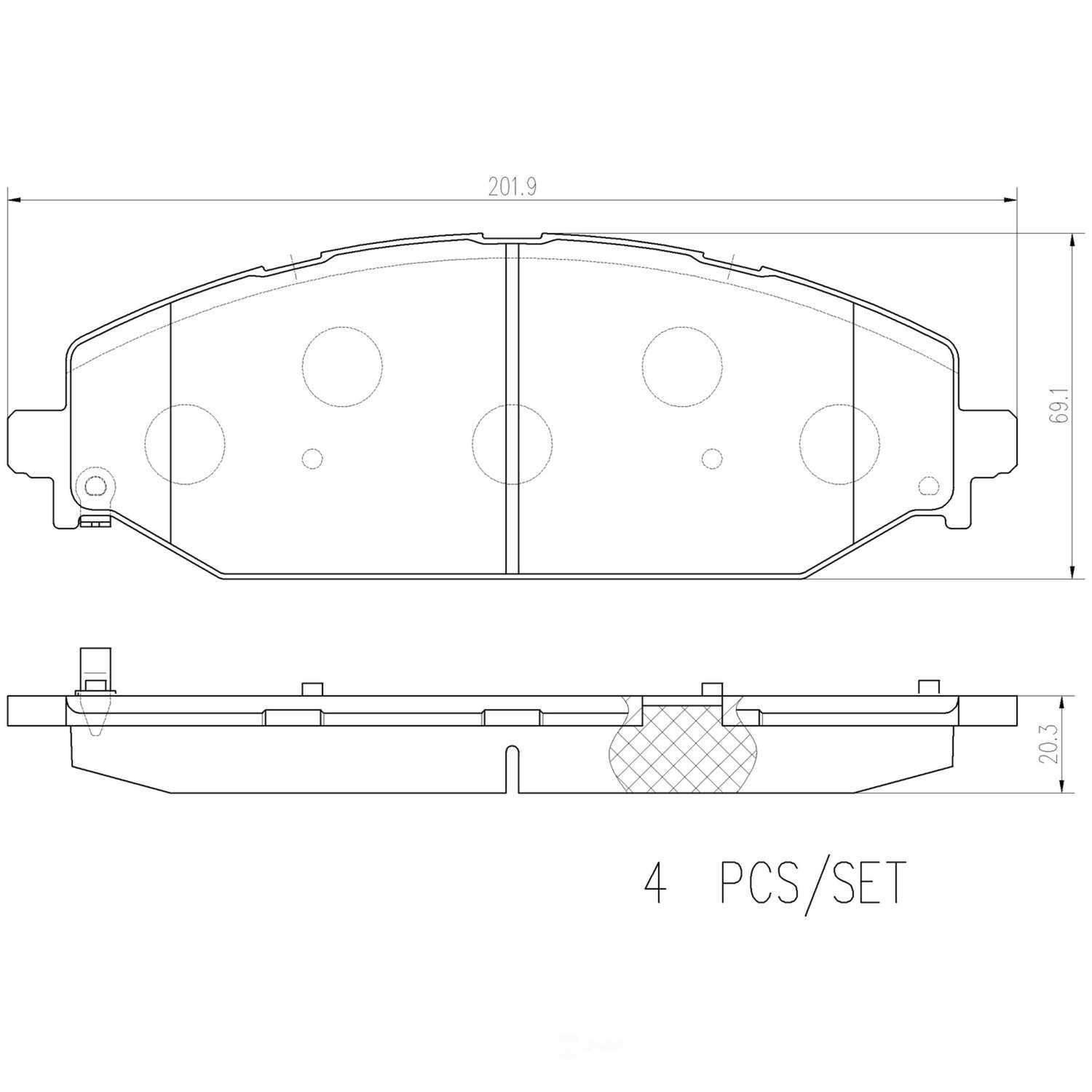Brembo P23193N PRIME Ceramic Brake Pad Set