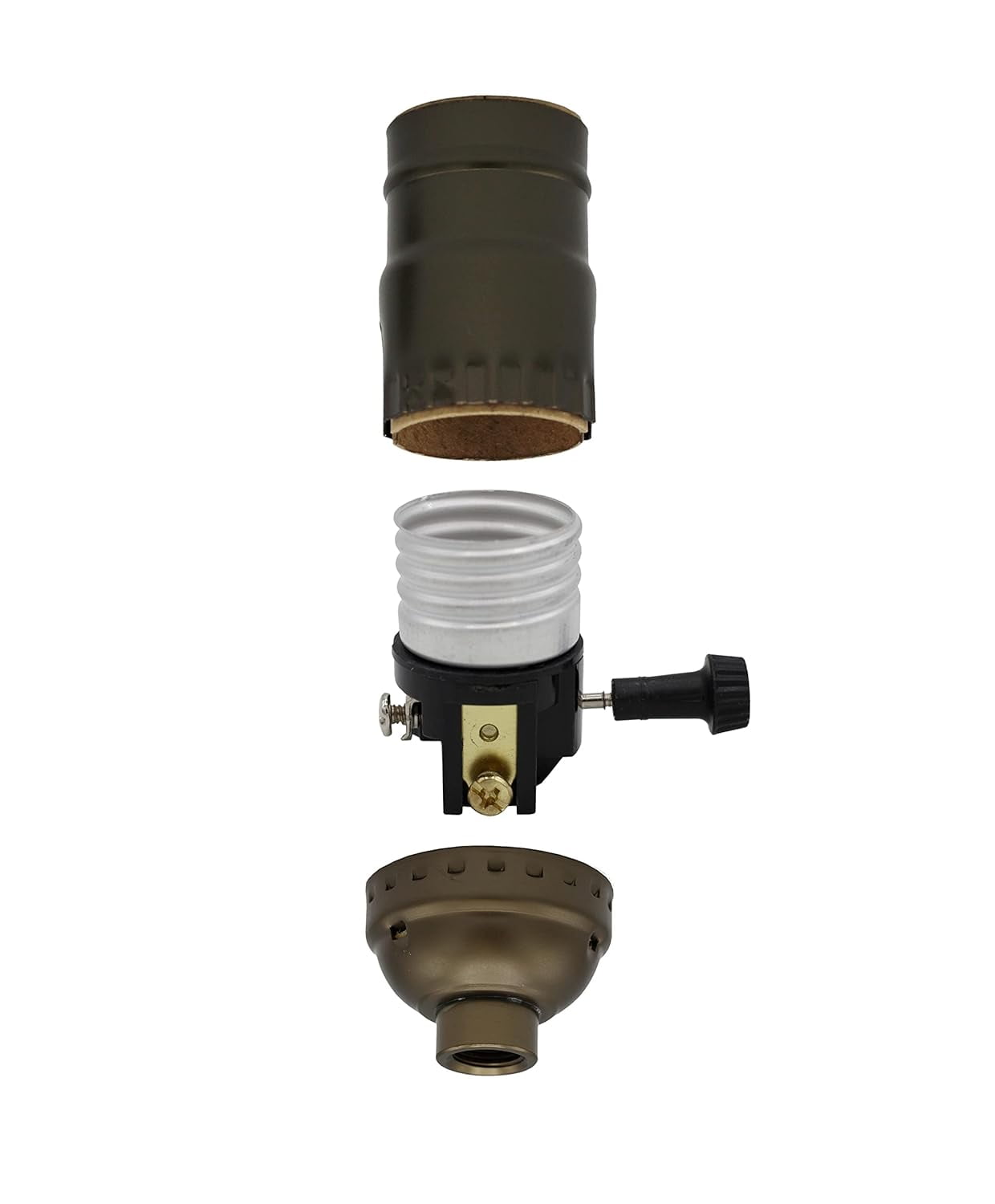 Creative Hobbies Make a Lamp or Repair Kit - All Essential Hardware, 3 Way Socket, and Matching Electric Cord (Bronze)