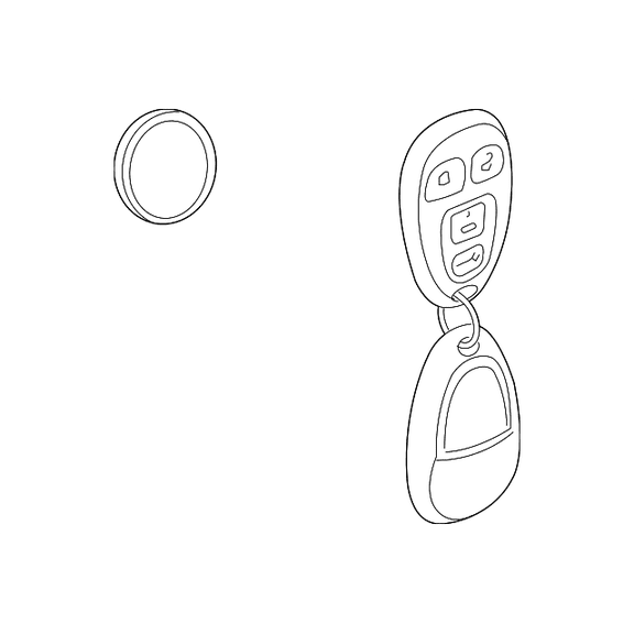 Genuine OE GM Service Component, Transmitter, 4-Button 22936098