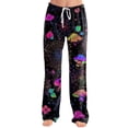 thumbnail image 4 of Fabrcox Halloween Woman Pajama Pants Pumpkin Ghost Moon Sleep Pants Women Fall Winter Festival Comfy Lounge Pants for Women Purple S, 4 of 5