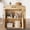 Natural Wood, variant on TacleeKii Kitchen Island Cart with Storage, Mobile Serving Table for Small Spaces, Vintage Farmhouse Design, White