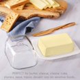thumbnail image 6 of Crystalia Butter Dish with Lid, Large Plastic Butter Keeper with Glass Covers, Cute European Butter Stick Holder, Vintage Butter Tray for Countertop, Big Traditional Clear Glass Cream Cheese Dish, 6 of 6