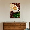 thumbnail image 2 of Canvas Prints Wall Art - Cup of Espresso Coffee and Coffee Beans and Brown Sugar | Modern Wall Decor/Home Decor Stretched Gallery Canvas Wraps Giclee Print & Ready to Hang - 24" x 36", 2 of 3
