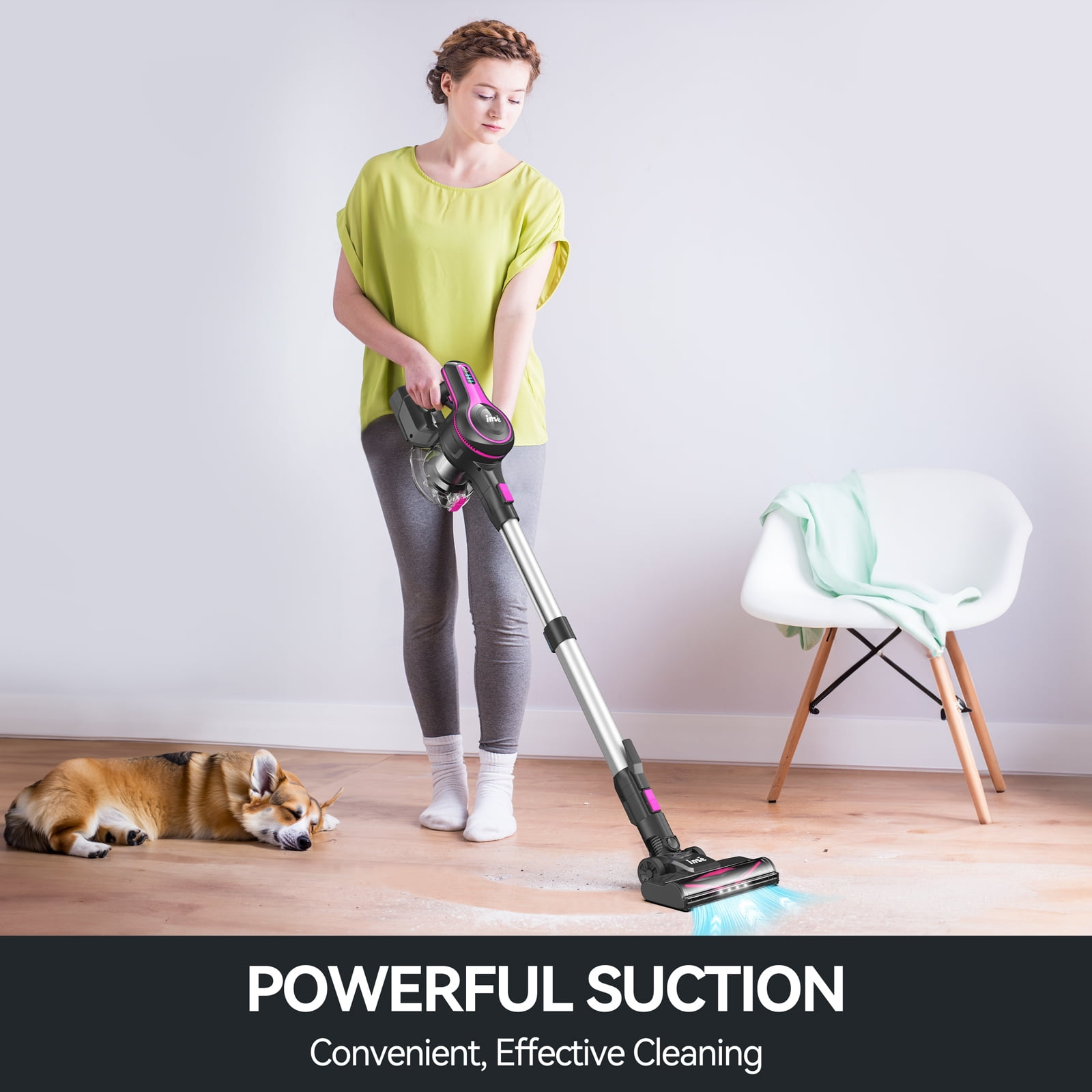 INSE Lightweight Cordless Stick Vacuum Cleaner 25kPa with 45min Runtime for Carpet Floor Pet Hair N520/N5T  (图4) INSE Lightweight Cordless Stick Vacuum Cleaner 25kPa with 45min Runtime for Carpet Floor Pet Hair N520/N5T  (图4)