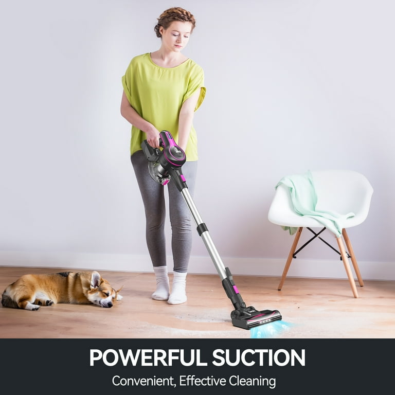 INSE Cordless Stick Vacuum Cleaner, 20kPa Powerful Rechargeable Battery  Vacuum, 6-in-1 Lightweight Handheld Vacuum for Home Hard Floor Carpet Pet  Hair