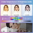 thumbnail image 6 of 12" Ring Light with Stand, 63.3" Tall, Phone Holder, 3 CCT & RGB Modes, Adjustable LED Tripod for Makeup, Streaming, Photography, TikTok, 6 of 6