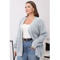 thumbnail image 4 of Daystry Fall Winter Womens Plus Size Open Front Casual Long Sleeve Chunky Cable Knit Classic Sweaters Cardigan, 4 of 8