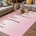 thumbnail image 2 of Fsddascl Pink Glowing Fluid Outdoor Rug for Patio/Deck/Porch, Non-Slip Large Area Rug 5 x 8 Ft, Romantic Modern Droplet Indoor Outdoor Rugs Washable Area Rugs, Reversible Camping Rug Carpet Runner, 2 of 5