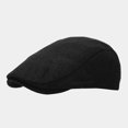 thumbnail image 2 of Unisex Thin Linen Newsboy Cap Lightweight Breathable Flat Hat Large‑Head Friendly Spring Summer Outdoor Sun‑Shade Casual Beret Head‑Accessory, 2 of 3