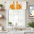 thumbnail image 3 of Japanese Lovely Cats Valances for Windows,Kitchen Valance Rod Pocket Short Curtain, Orange And Winds Kitty Valance Curtain Window Valances for Bedroom Bathroom Living Room 42x18in, 3 of 9