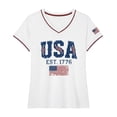 thumbnail image 4 of CONZONE Womens Usa 250Th Anniversary T-Shirts Short Sleeve Independence Day T Shirts for Women Casual V Neck Patriotic Usa Letter Graphic Lightweight Tees Soft Cozy Dailywear, 4 of 4