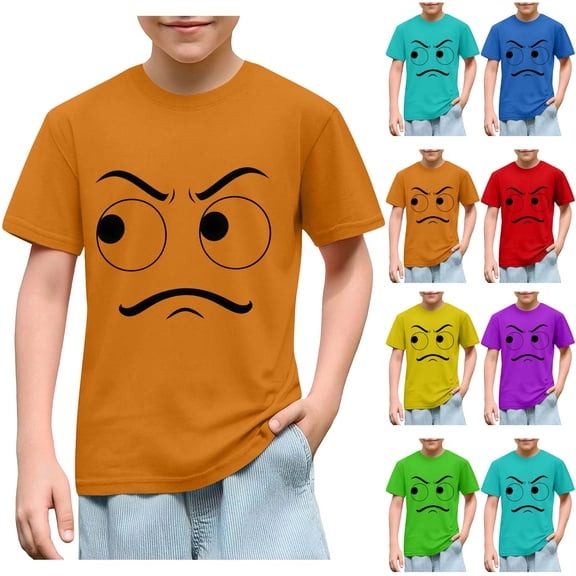 Piuwrlz Red Short Shirts Sleeve Teen Boys Plain T-Shirts Pullover T Shirts Red Size 9 Years