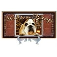 thumbnail image 3 of Bulldog Home for the Holidays "Paws on the Windowsill" Dog Sign Plaque featuring the art of Scott Rogers, 3 of 3