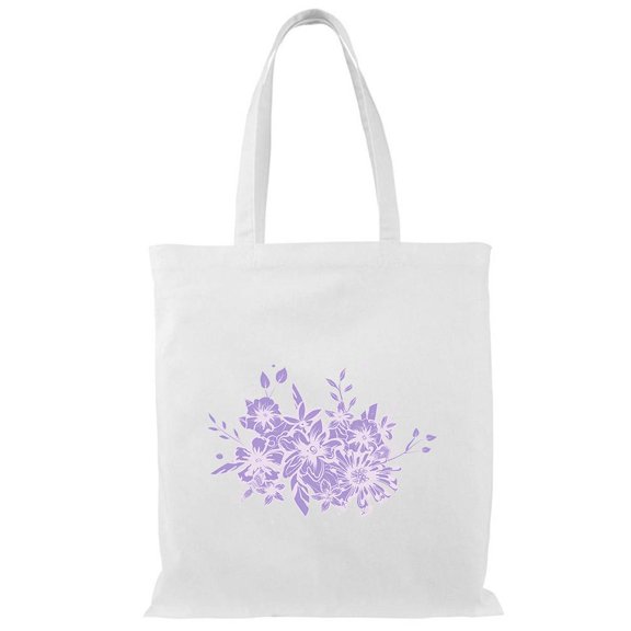 Smartprints Hand Drawn Sketch Flowers Tote Bag - Image by Shutterstock, One Size Cotton Canvas Tote Bag