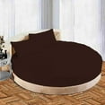 thumbnail image 2 of BEDDING BEGS - 4 Piece Cotton Round Bedsheet 100% Egyptian Cotton, 15" Deep Pocket,92" Diameter, 400 TC, Round Sheet Set, Super Soft, Luxury and Easy Care -Chocolate Solid, Twin XL Size, 2 of 3