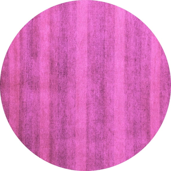 Ahgly Company Indoor Round Abstract Purple Modern Area Rugs, 5' Round