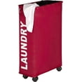 thumbnail image 4 of Panier à Linge Étroit, Panier à Linge sur Roues, Rouge Corno, Polyester, 43 l, 18.5 x 60 x 40 cm, 4 of 5