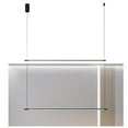 thumbnail image 4 of Linear Pendant LED Hanging Light Ceiling Light Lamp Long Chandelier for Kitchen Dining Room Living Room , Horizontal 60cm, 4 of 8