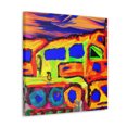 thumbnail image 2 of Chugging Train Abstract - Canvas, 2 of 10