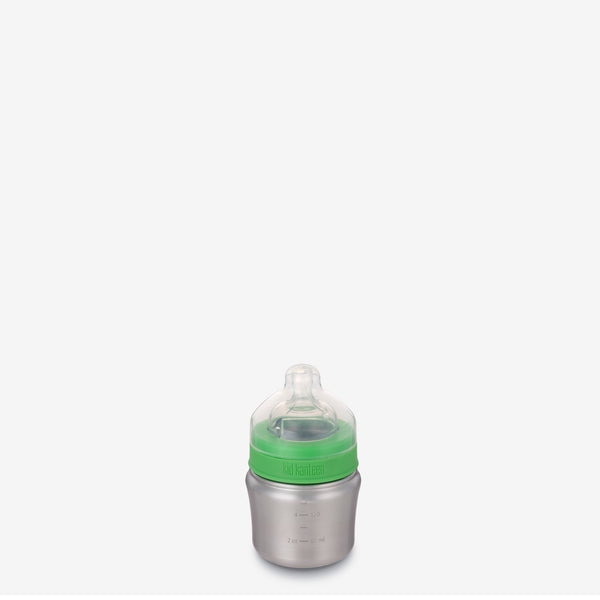 Baby Bottle 5oz (w/ Slow Flow Nipple) Brushed Stainless