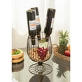 thumbnail image 2 of Vintage Decorative Metal Wire Goblet Shaped Freestanding Wine Bottle and Cork Holder, 2 of 6
