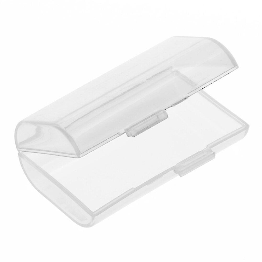 Hemoton Portable Hard Plastic Battery Case Holder Storage Box for 2xAA