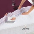 thumbnail image 5 of PiccoCasa Queen Fitted Sheet Deep Pocket Fitted Sheet Fits 14 inch, Burgundy, 5 of 7