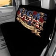 thumbnail image 2 of Uourmeti USA Flag Pattern with Floral & Vintage Scrollwork Design Rear Seat Covers with SUV Van, Soft Non-Slip Back Seat Covers(2pcs), 2 of 7