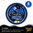 thumbnail image 2 of Blue Graduation Plates 9in 8 Count - Blue Graduation Party Supplies, 2 of 6