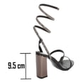 thumbnail image 3 of Sandalias De Tacon Ozono Mujer Negro Dama Correa De Tobillo negro 23.5 MX, 3 of 10