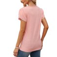 thumbnail image 4 of Bellella T-Shirt Femme Col Rond Été Manches Courtes Pull Tunique Décontractée Rose TG, 4 of 5