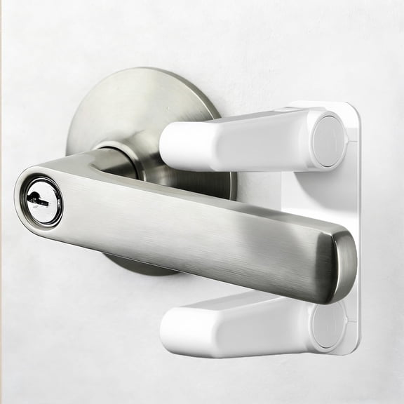 2 Pack - Door Lever Baby Safety Lock - Baby Proofing - Prevent Little Kids from Opening Doors with A Child Proof Door Handle Lock - 3M Adhesive