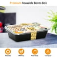 thumbnail image 4 of 60 Pack 32 oz Meal Prep Containers Reusable with Lids, To-Go Take Out, Plastic Bento Lunch Box, 4 of 6