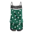 thumbnail image 4 of Taylonsss Womens Everyday Day Pajamas Set Lace Sleeveless Tank and Shorts Casual Comfortable Loose Fit Sweatshirt Style Spring Sleepwear, 4 of 5