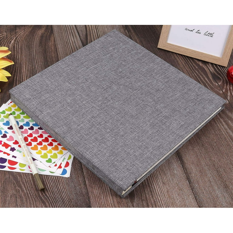 RECUTMS Self Adhesive Photo Album Gray Magnetic Scrapbook 40 Pages Hold 120  6x4 Photo 