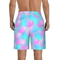 thumbnail image 3 of Yiaed Purple Dragon Scales Print Men's Swim Trunks with Lining Quick Dry Sports Shorts Beach Shorts Boardshorts-Small, 3 of 5