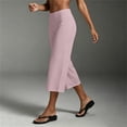 thumbnail image 6 of EOYWHK Capri Leggings for Women High Waisted Stretchy Cropped Yoga Capris Soft Stretch Tummy Control Leggings Pink XL, 6 of 6