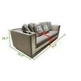 thumbnail image 3 of Eros 3pc Velvet Material Living Room Collection in Silver, 3 of 12