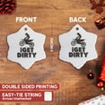 thumbnail image 3 of 3drose, I Get Dirty Dirt Bike Rider Humor for Motocross or Motorsport Fun, 3 inch Snowflake Porcelain Ornament, 3 of 7