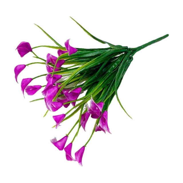 CaiYueKe 3 Pcs Artificial Silk Lilies Bouquet Fake Flowers for Home Decor Wedding Centerpiece Vase Arrangements Plastic Floral Stems Decorative Bouquets