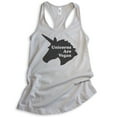 thumbnail image 1 of Unicorns Are Vegan Tank Top, Ladies Racerback Tank Top, Vegan Tank, Veganism Tank, Vegan Unicorn Tank, Silver Gray, XX-Large, 1 of 3