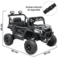 thumbnail image 4 of Montable Eléctrico para Niños 4x2 con Luces Delanteras Puertas Volante con Sonido Bluetooth Batería 12V desde 3 Años hasta 30 kg - Negro, 4 of 7