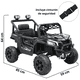 thumbnail image 4 of Montable Eléctrico para Niños 4x2 con Luces Delanteras Puertas Volante con Sonido Bluetooth Batería 12V desde 3 Años hasta 30 kg - Negro, 4 of 7