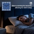 thumbnail image 4 of Navy Blue Geometric Wooden Wall Clock Silent Non Ticking, White Greek Key Design Burlap Modern Art Square Wall Clocks Battery Operated, Decor Clock for Home Office, Living Room, Kitchen, 10 Inch, 4 of 9